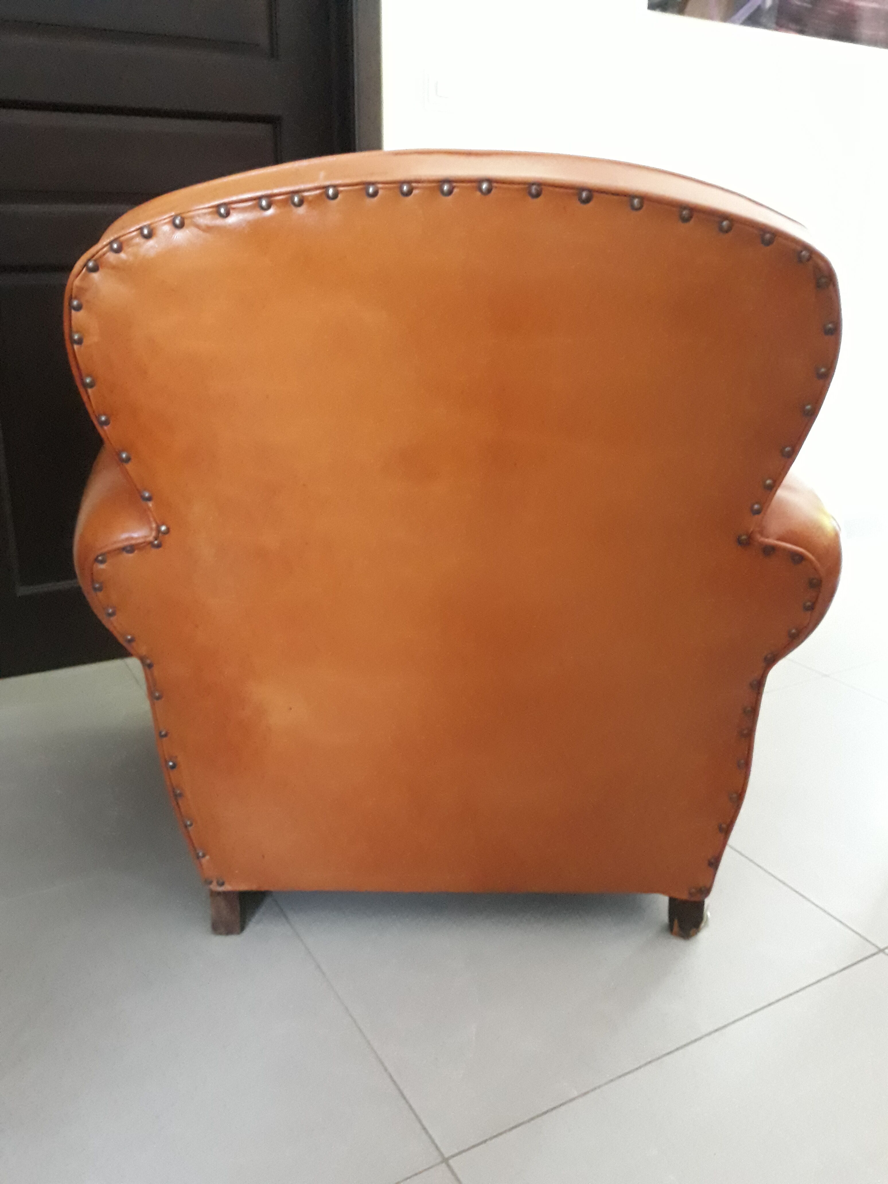 Paire de fauteuils club 1950