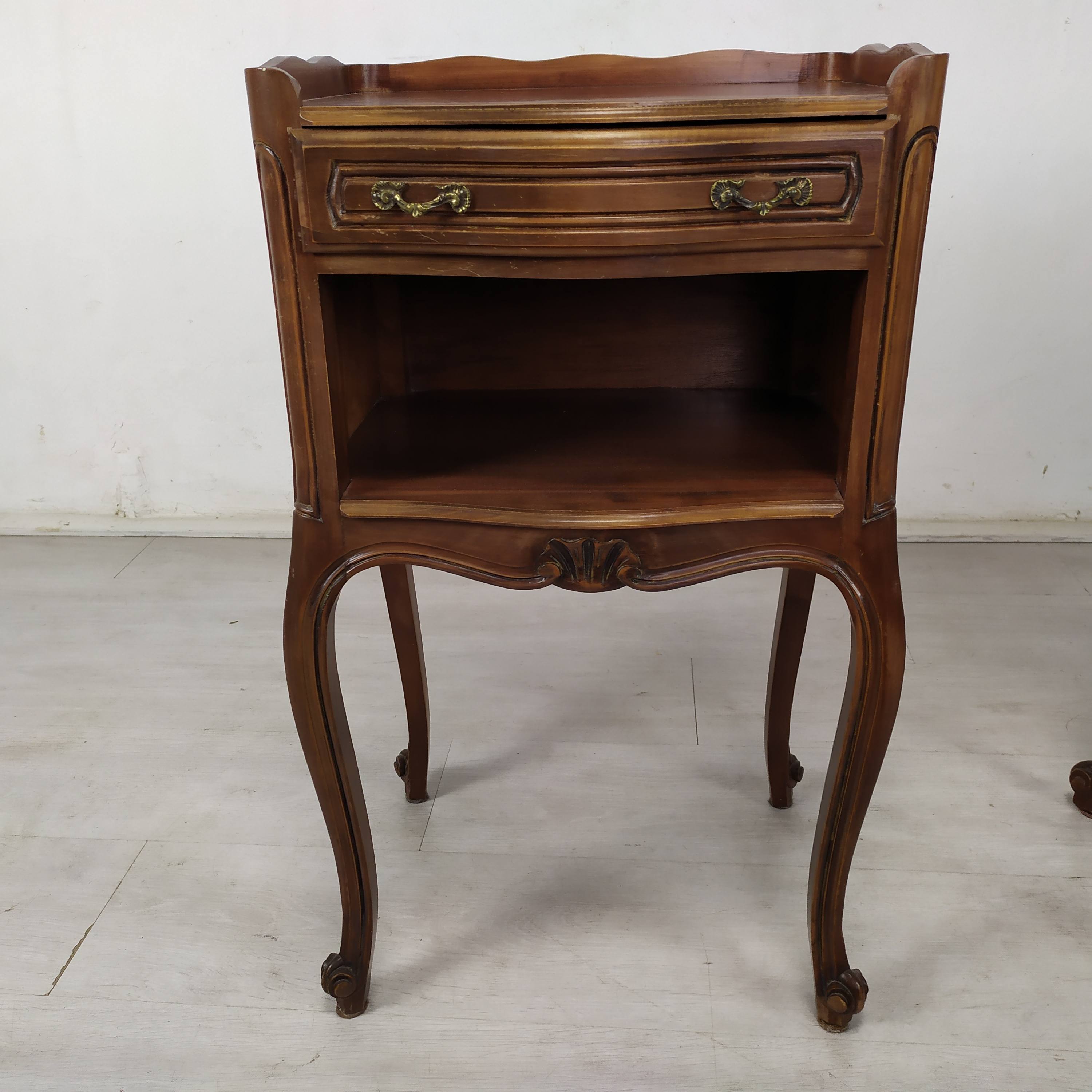 Pair of Louis XV style bedside tables