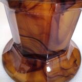 George Davidson "cloud glass", 1922 - Art Deco vase in amber colored glass