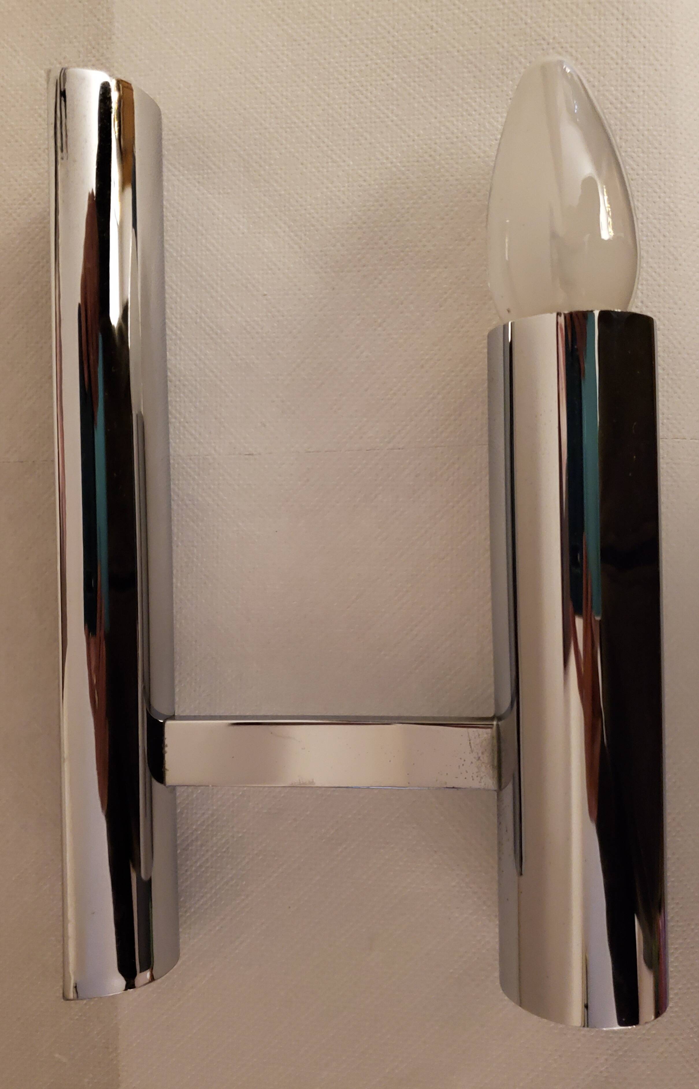 70's chrome wall light
