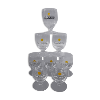 Set of 8 Ricard balloon glasses