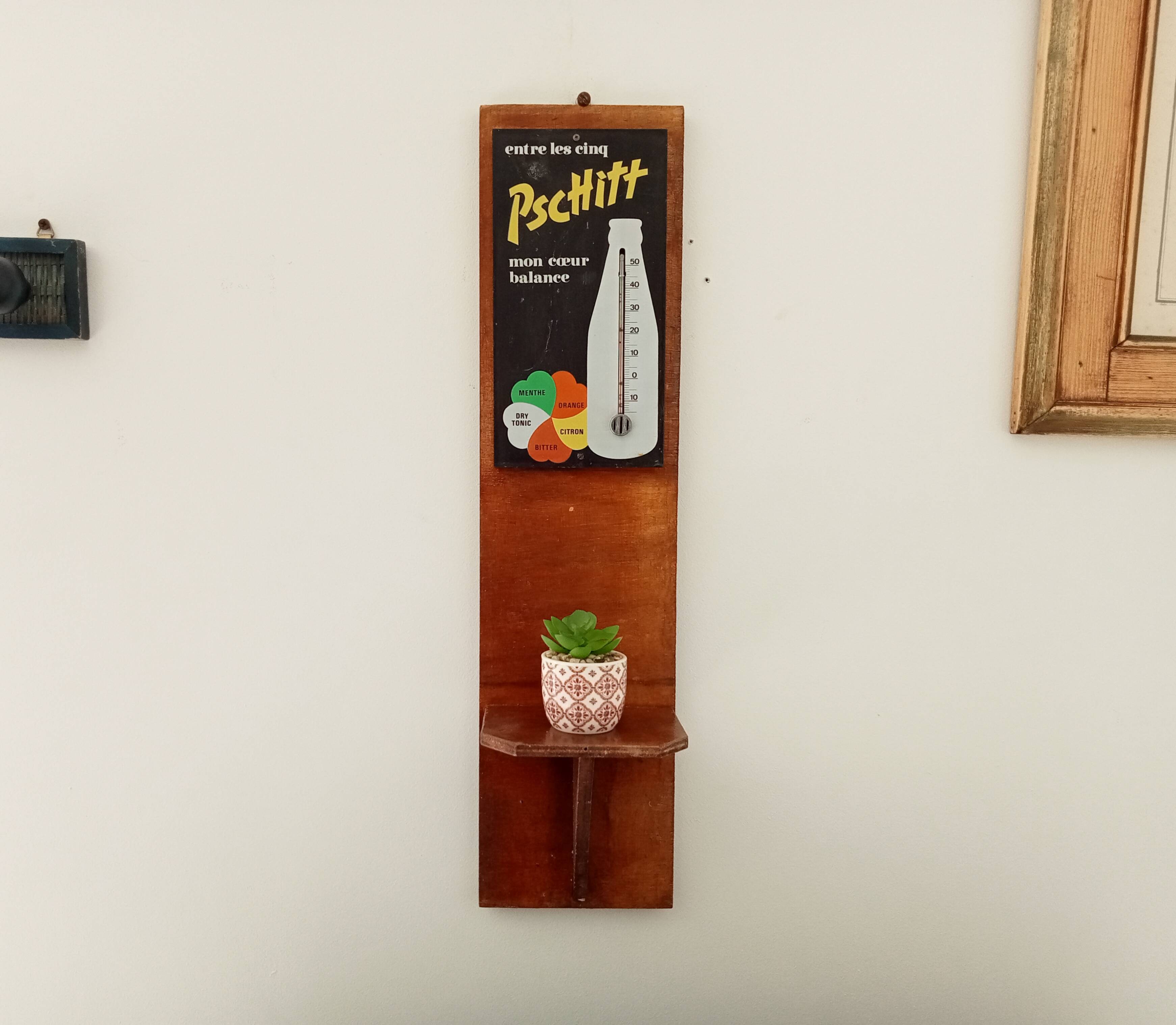 Pschitt soda advertising thermometer shelf 60s/70s