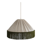 Suspension bella — olive stripes, bohemian fringes