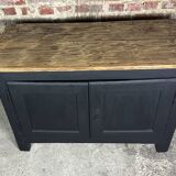 18th century raw and black oak sideboard