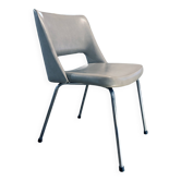 Vintage Armchair • Chrome • Beige Leatherette • 1970