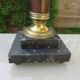 Napoleon III Empire column lamp in bronze and 19th marble