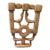 Modernist stone candlestick.