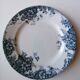 6 assiettes plates moulin des loups terre de fer bleu et blanc