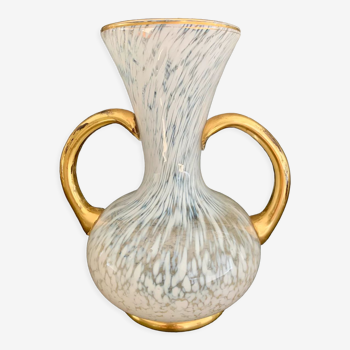 Glass vase by Clichy Art Deco style