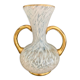 Glass vase by Clichy Art Deco style