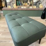green asymmetrical bench