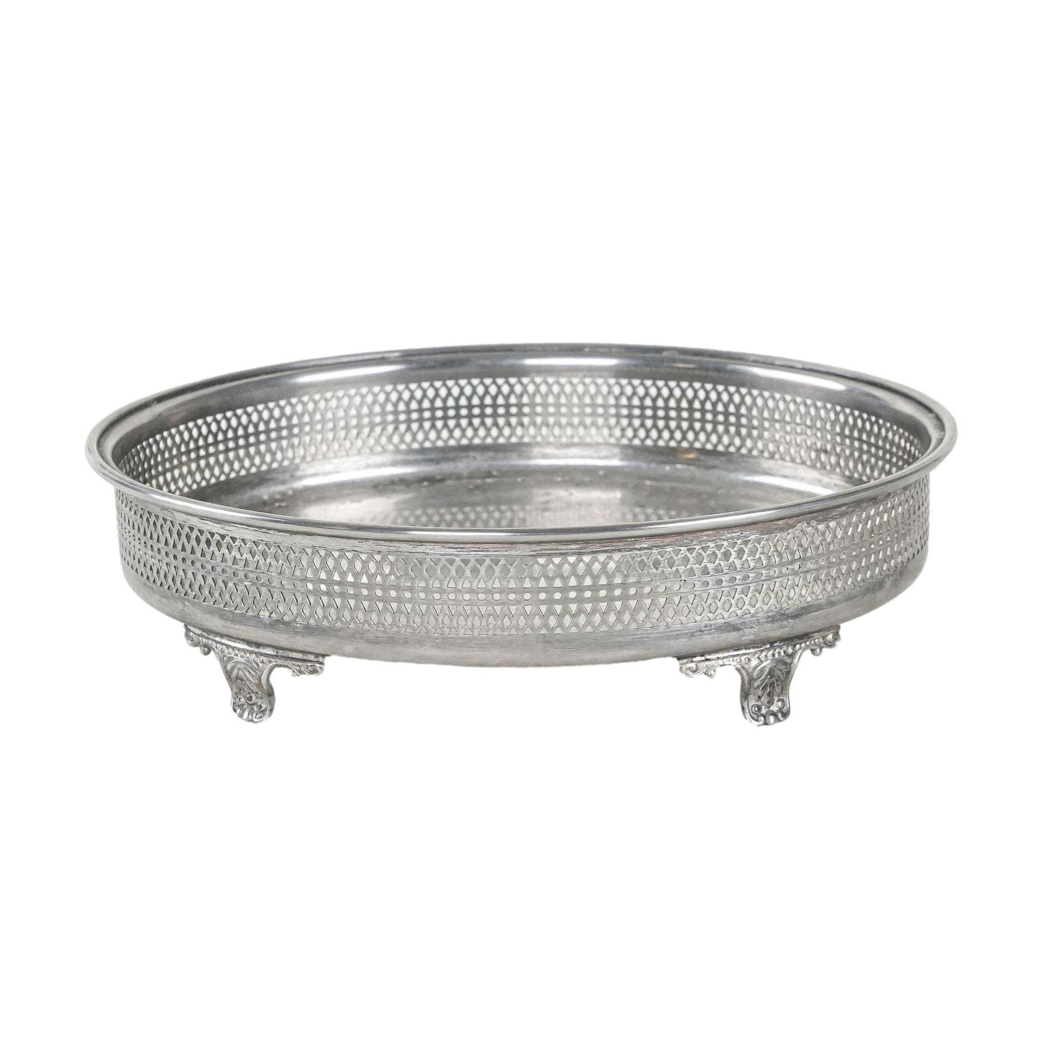 Silver platter, Italian design, 1970s, made in Italy