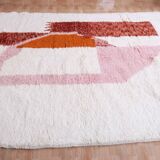 Unique natural wool Moroccan rug 3x2 m