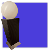 Beautiful luminaire on pedestal