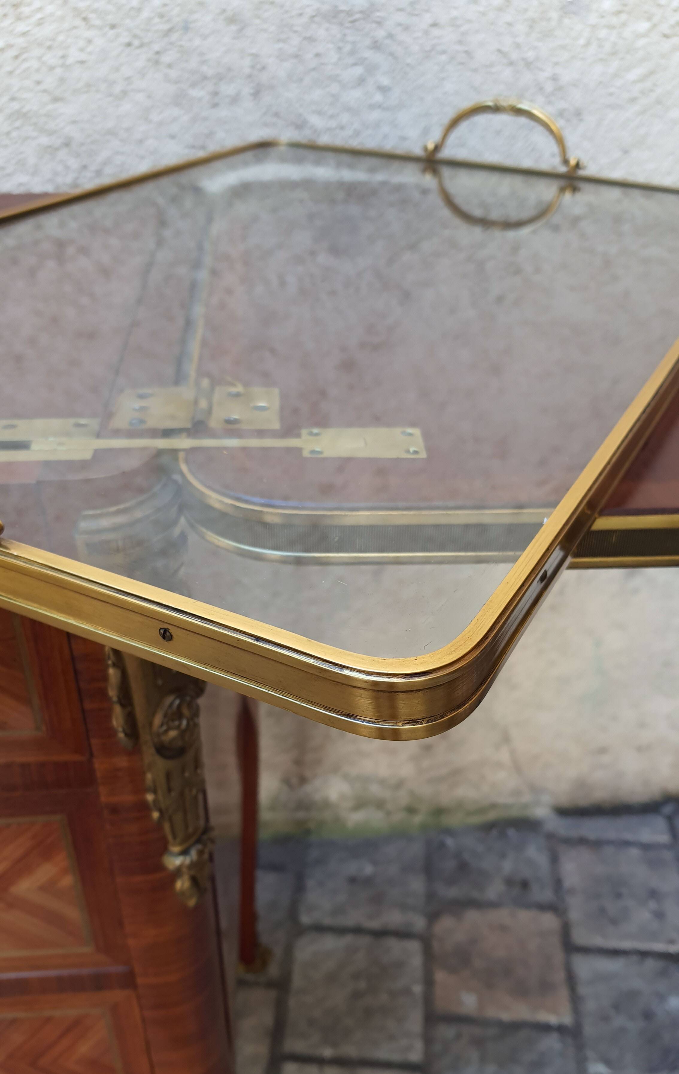 Louis XV Marquetry Bar Cabinet