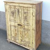 Old and deep wooden wardrobe