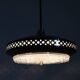1970s black space age metal pendant by ludib bratislava, czechoslovakia