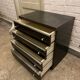 Wenge and silver bedside tables, Belgium, 1960