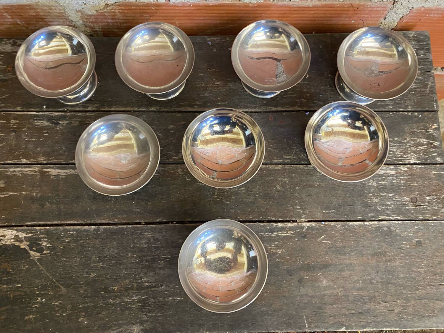 Série De 8 Coupes A Glace Style GUY DEGRENNE Inox Made in France Vinta