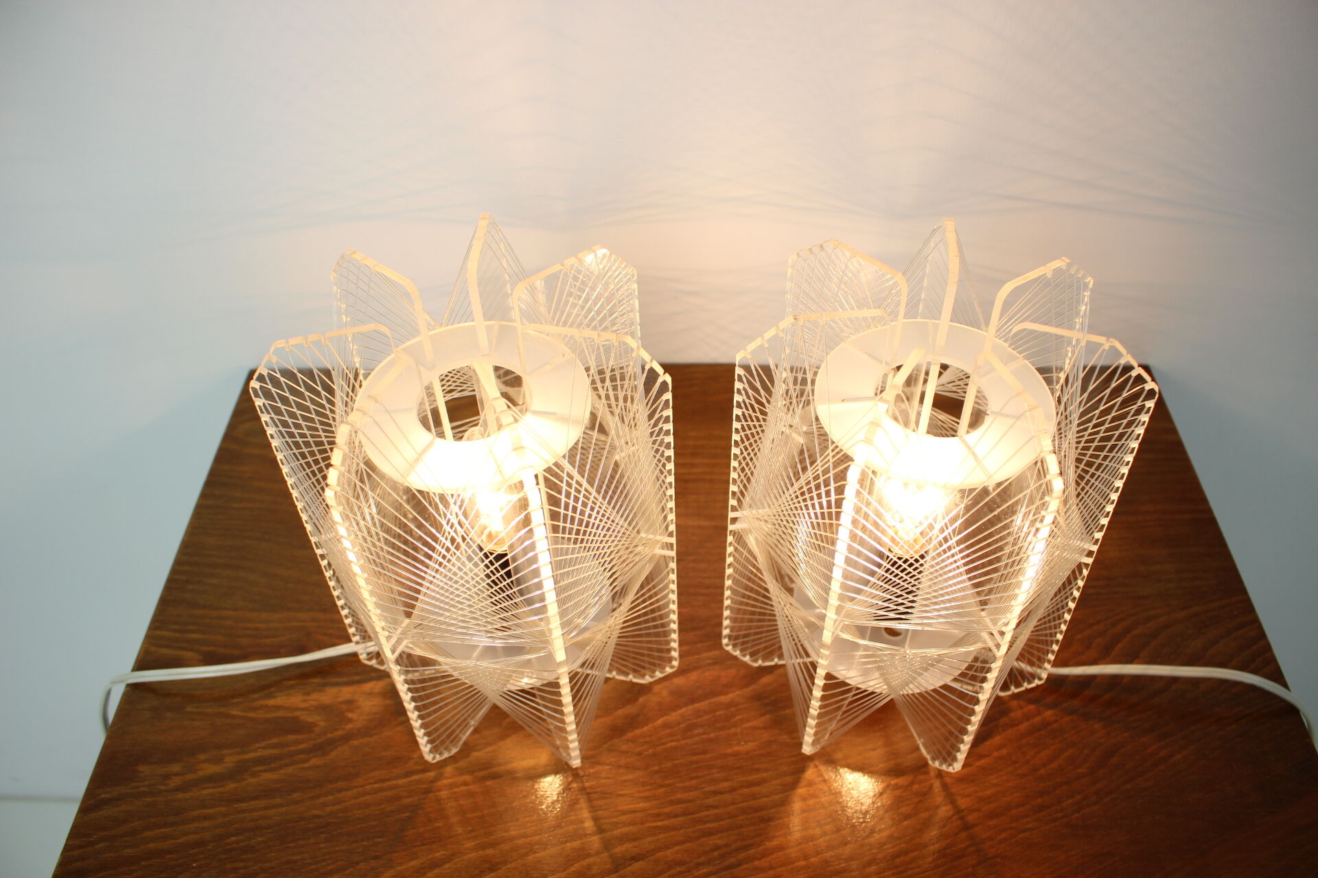 Paire de lampes de table en plastique, années 1960