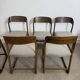 Lot de six chaises « traîneau » Baumann assises restaurées
