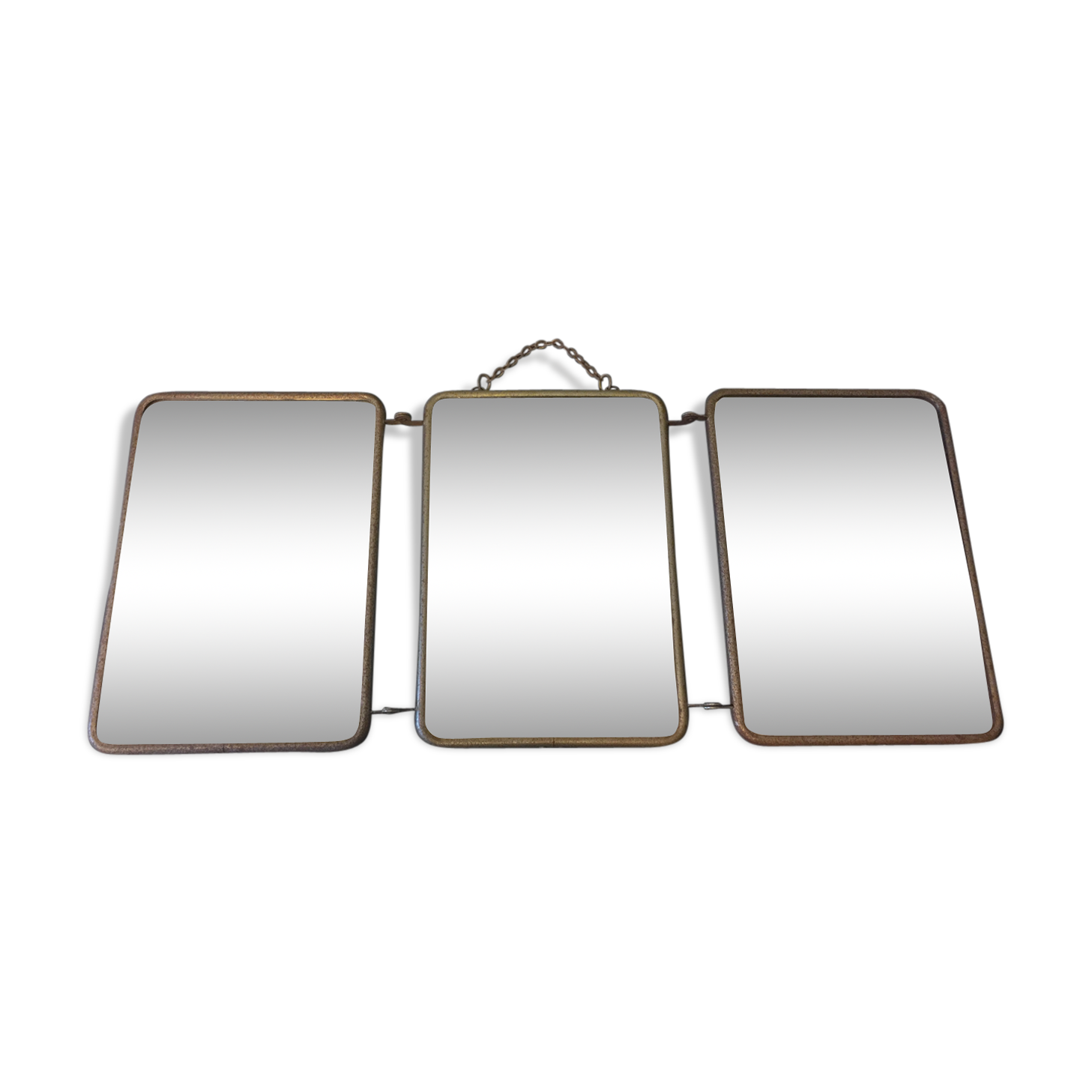Miroir triptyque années 50 - 50x21cm