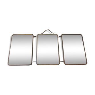 Miroir triptyque années 50 - 50x21cm