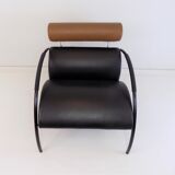 COR Zyklus leather armchair with ottoman by Peter Maly
