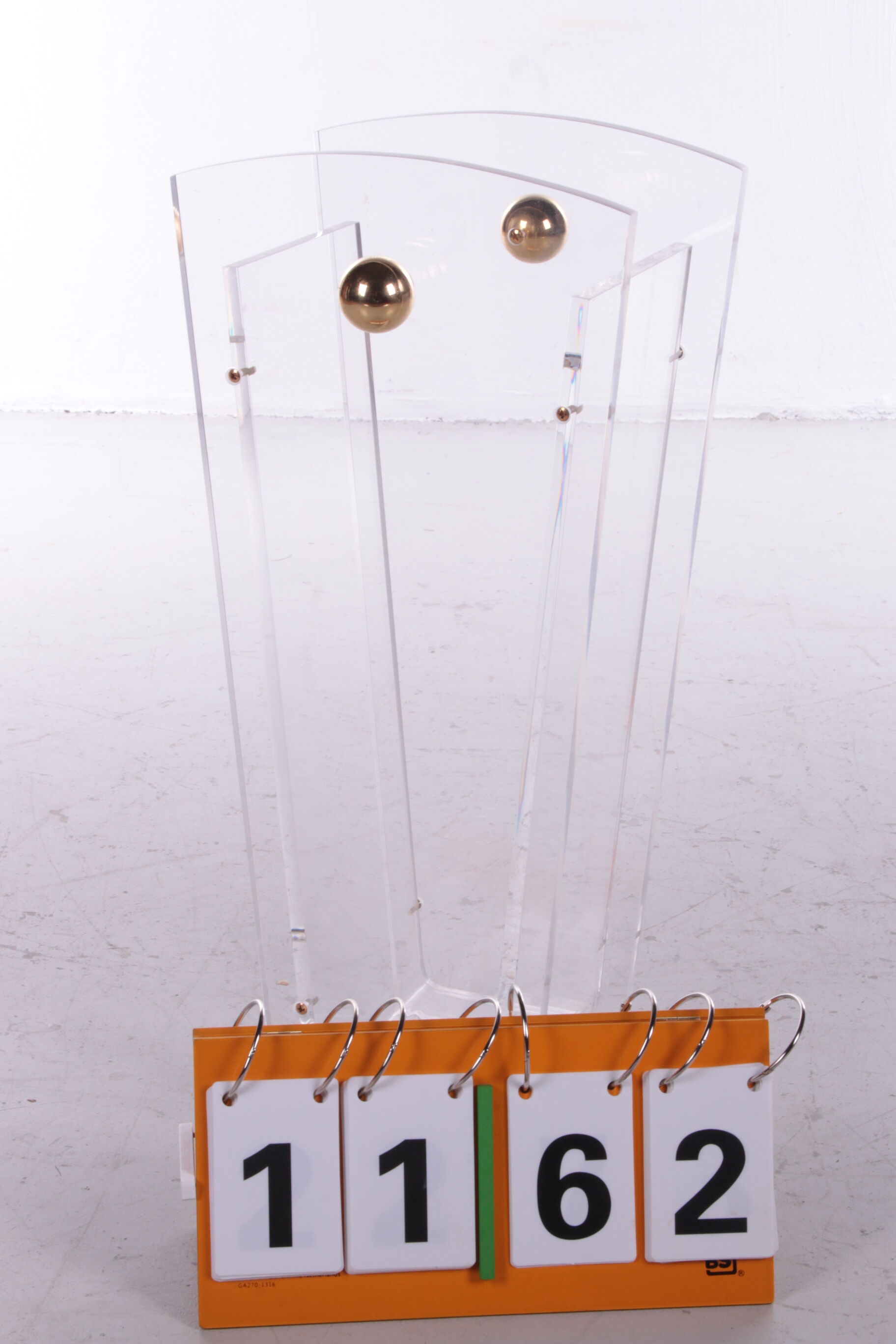 Plexiglass Umbrella Stand Charles Hollis Jones with brass accents, 1970