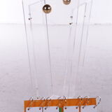 Porte-parapluies en plexiglas Charles Hollis Jones avec accents en laiton, 1970