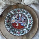Ancienne assiette Chinoise de la dynastie Qing Qianlong peinte à la main