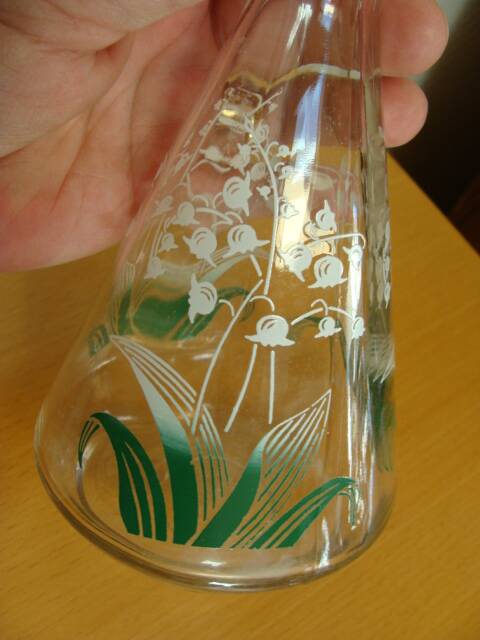 Art Deco lily of the valley carafe