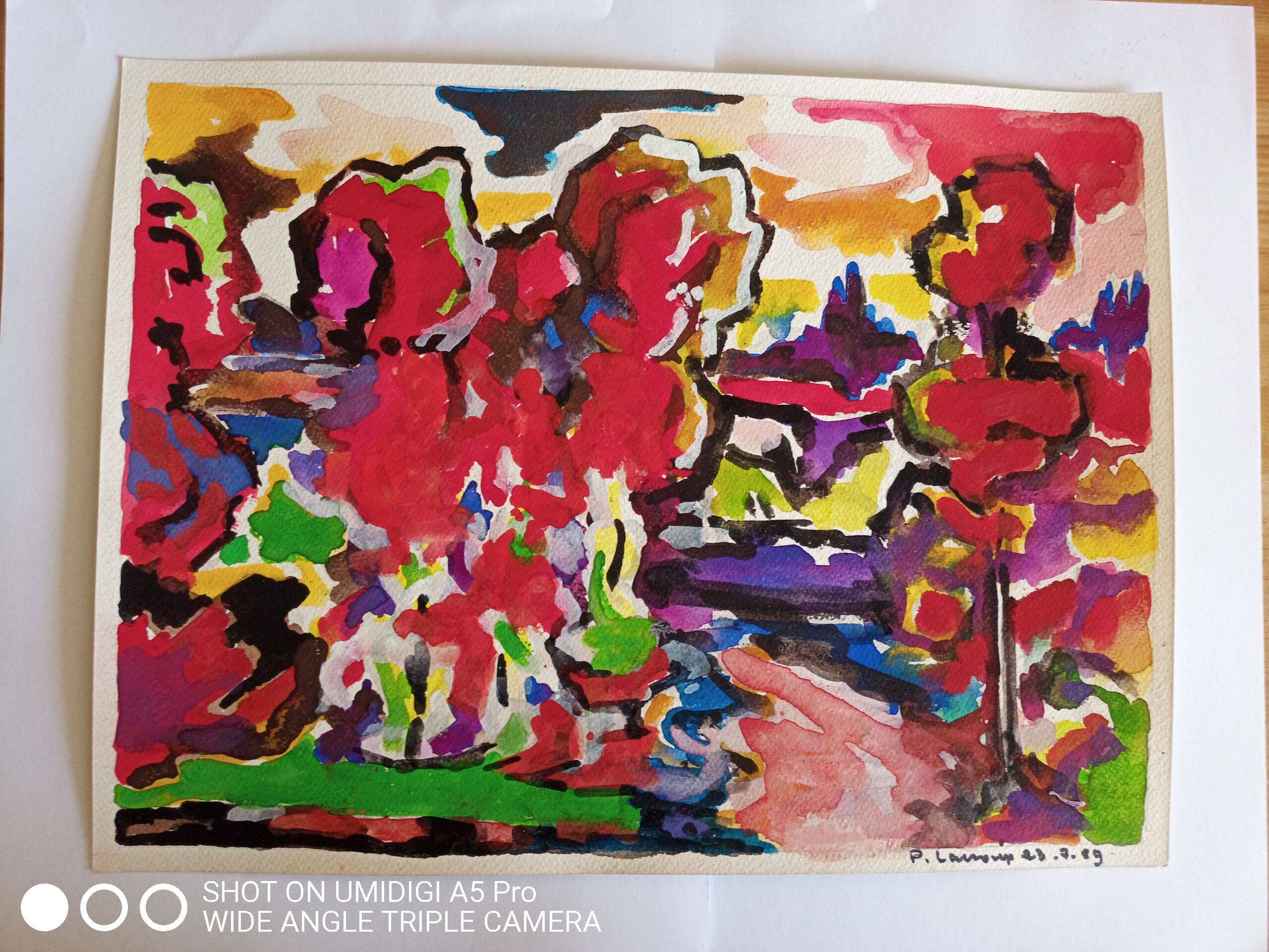 Pierre Lacroux (1909-1993) Gouache on paper 24 x 32 cm - from 1989 - (281)