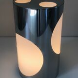 Lamp stainless steel and design perpex Space Age 1970