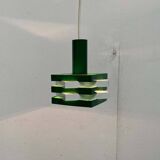 Modern metal lamella pendant lamp from the mid-century in the style of J. J. M. Hoogervorst for Anvia, 1960s.