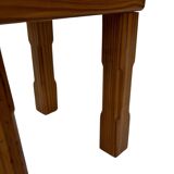 Vintage Set of 3 pinewood side or nesting tables 1970s nest of tables