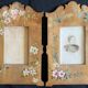 Pair of frames art nouveau circa 1900 dragonfly and flowers for restoration