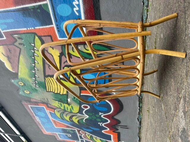 Rattan magazine rack