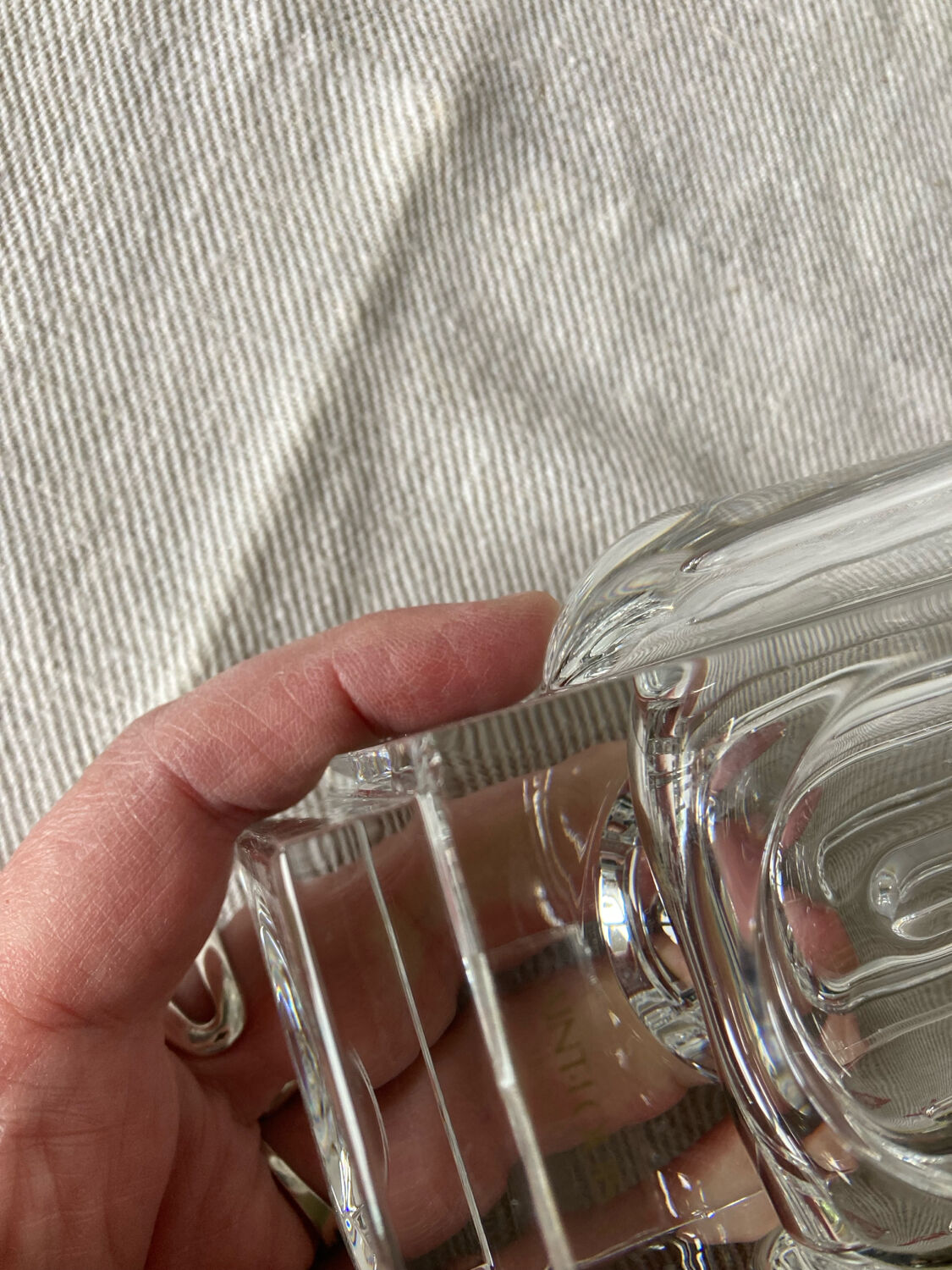 Small crystal vase St Louis, Art Deco