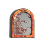 Small Moroccan mirror, tinted bone frame, 1970s