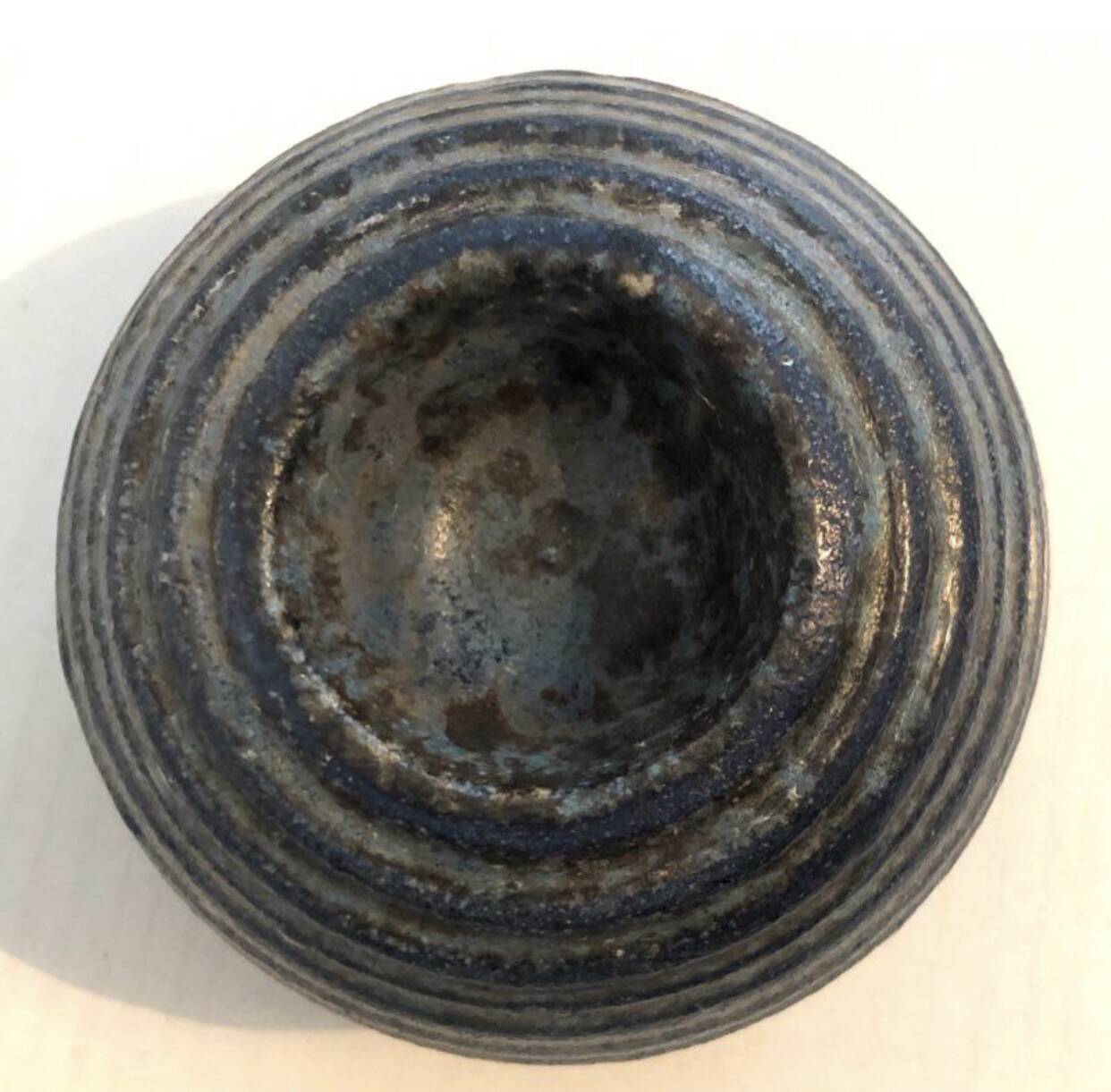 Vase en céramique bleu