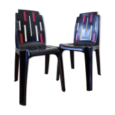 Pair of chairs "Samba" designed by Pierre Paulin for Stamp, Henry Massonnet, 80s
