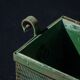 Vintage Art Nouveau Decorative Art, Green Metal Planter, 1920s