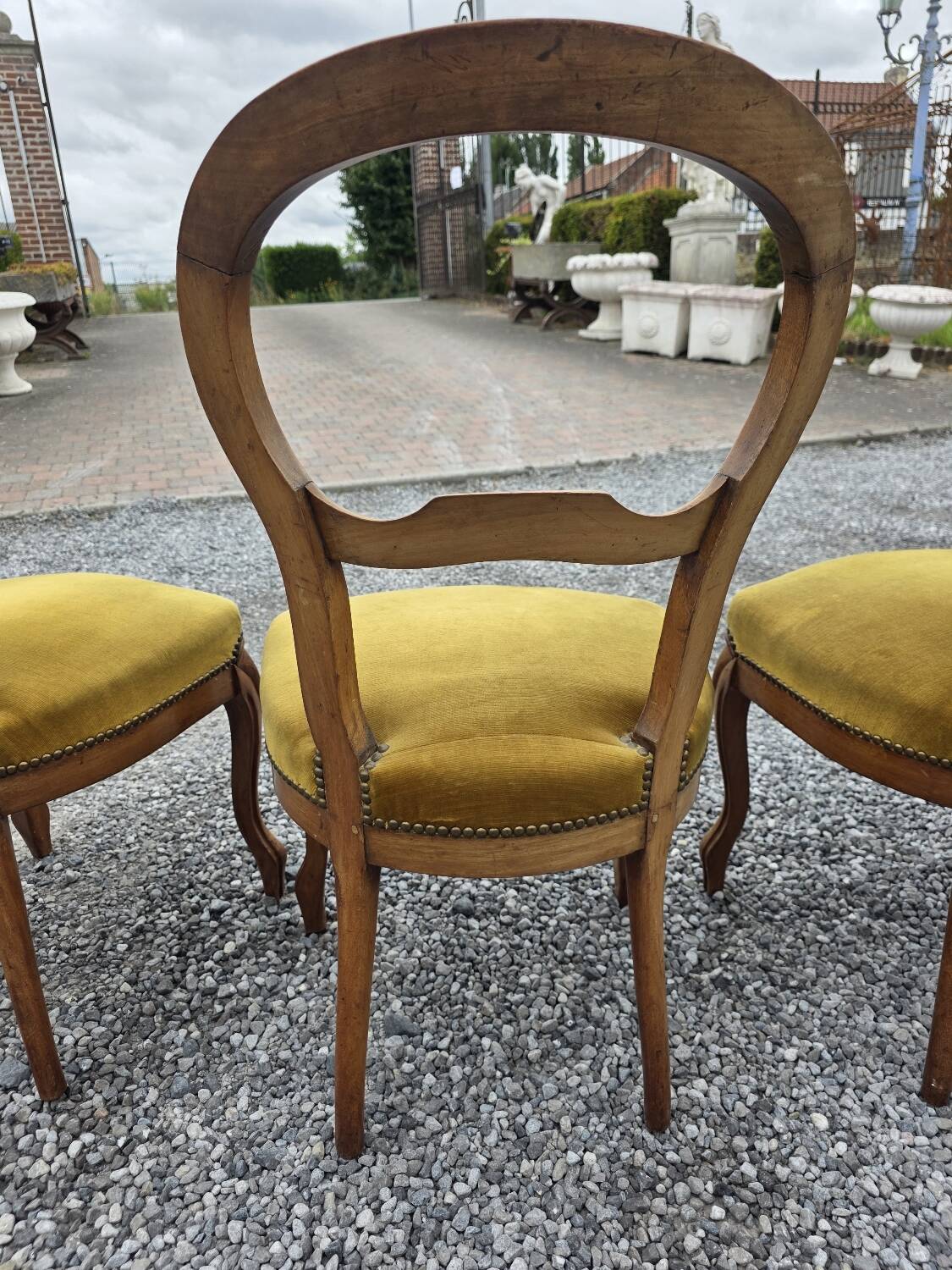 4 chaises style Louis Philippe en noyer