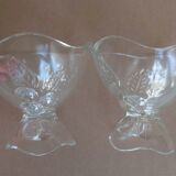 Glass flower ice cups