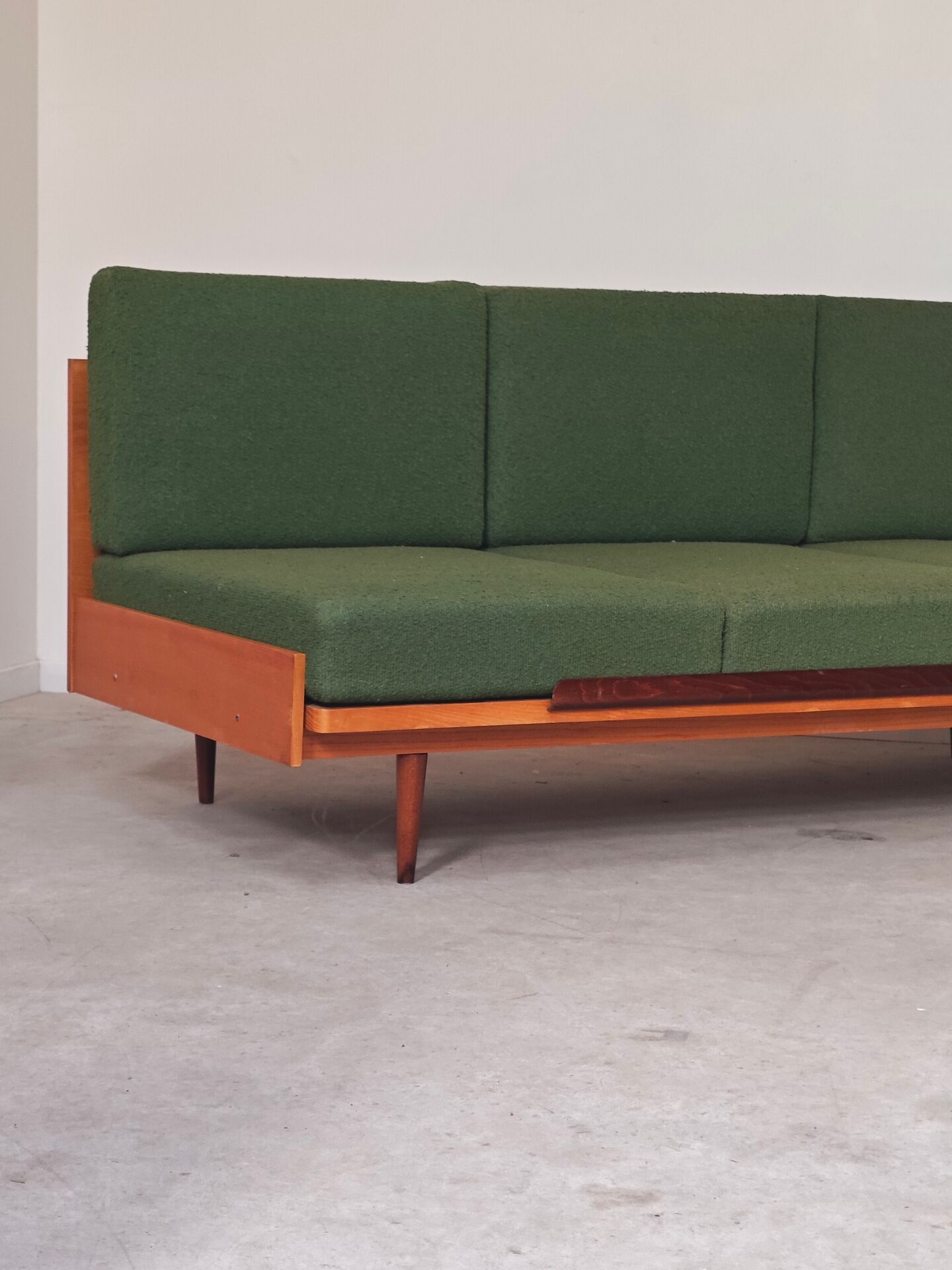 Green folding bench sofa by UP Zavody 1970