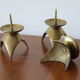Set de 3 bougeoirs en laiton