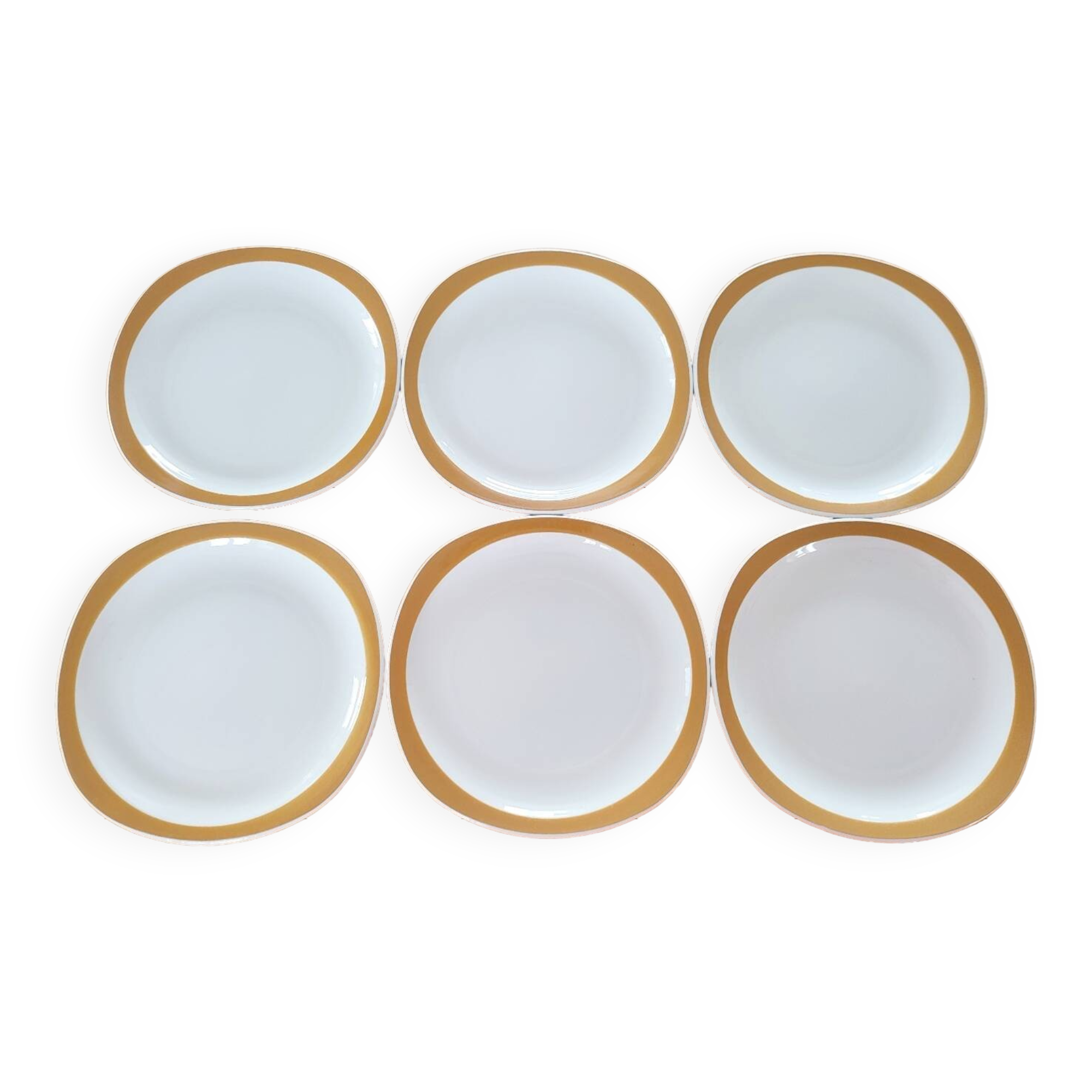 Lot de 6 assiettes porcelaine Sarreguemines