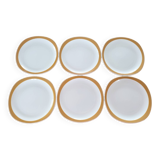 Set of 6 Sarreguemines porcelain plates