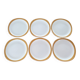 Set of 6 porcelain plates Sarreguemines